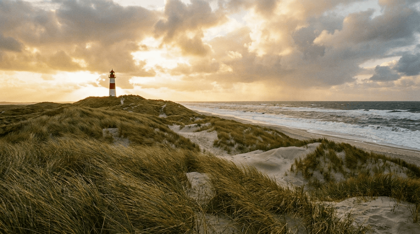 Sylt Küstenlandschaft bei Sonnenuntergang