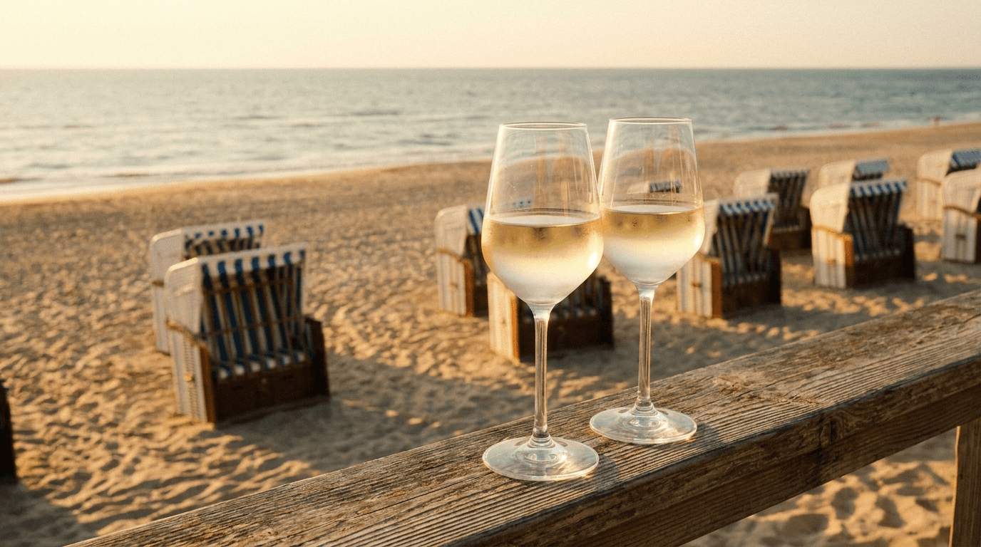 Weinbar am Strand von Sylt